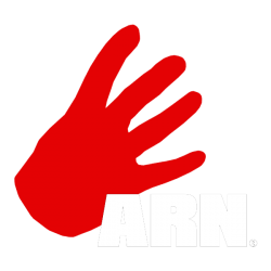 Arn logo on dark